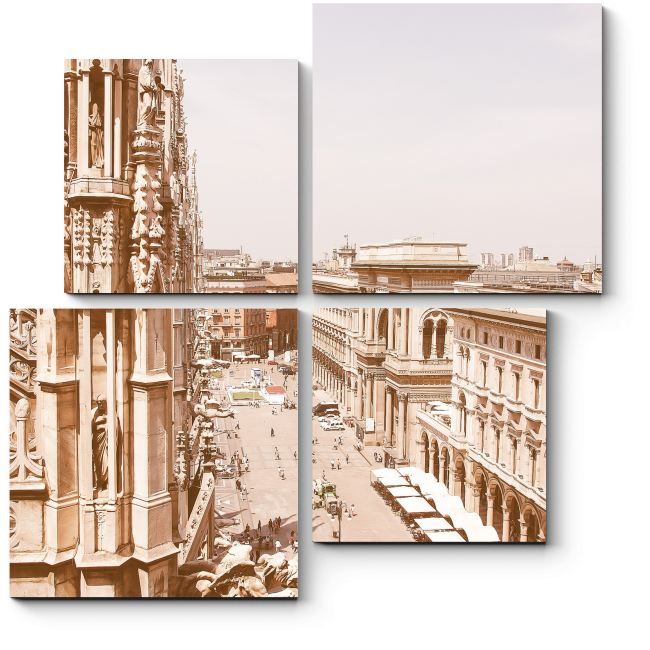 Модульная картина Винтажное фото Милана