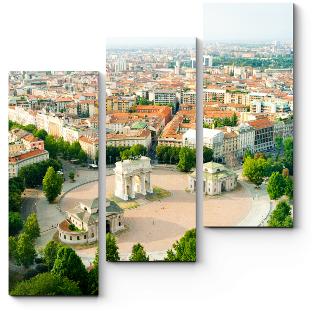 Модульная картина Панорама летнего Милана