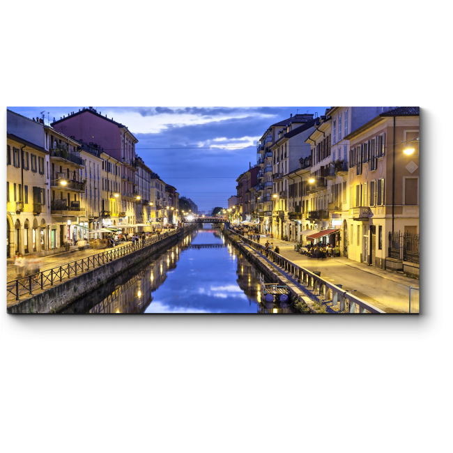 Модульная картина Зеркальная гладь Большого Миланского канала