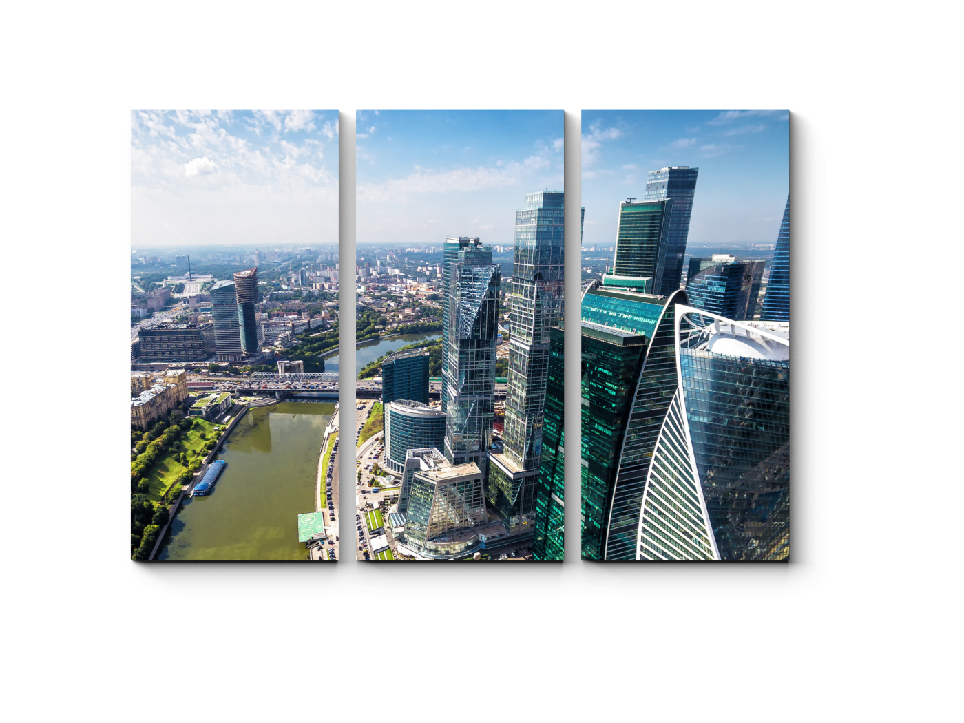 

Модульная картина Picsis, Бизнес центр солнечным днем, Москва (20x20)