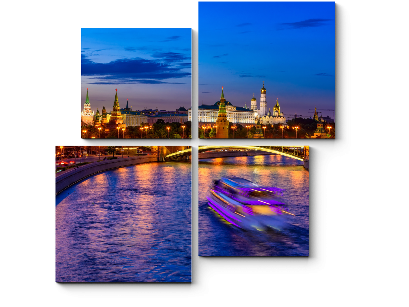 

Модульная картина Picsis, Москва никогда не спит (20x20)