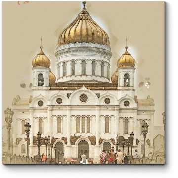 Модульная картина Храм Христа Спасителя, Москва
