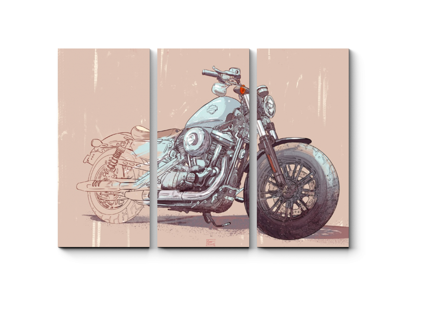 

Модульная картина Picsis, Harley-Davidson 48 (20x30)