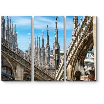 Модульная картина Мраморные скульптуры Миланского собора