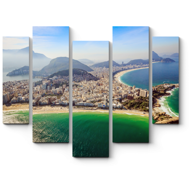 Модульная картина Пролетая над солнечным Рио-де-Жанейро