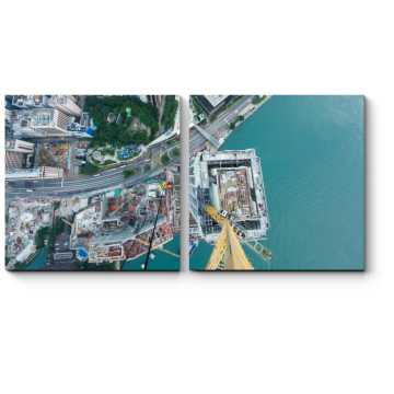 Модульная картина Гонконг с головокружительной высоты