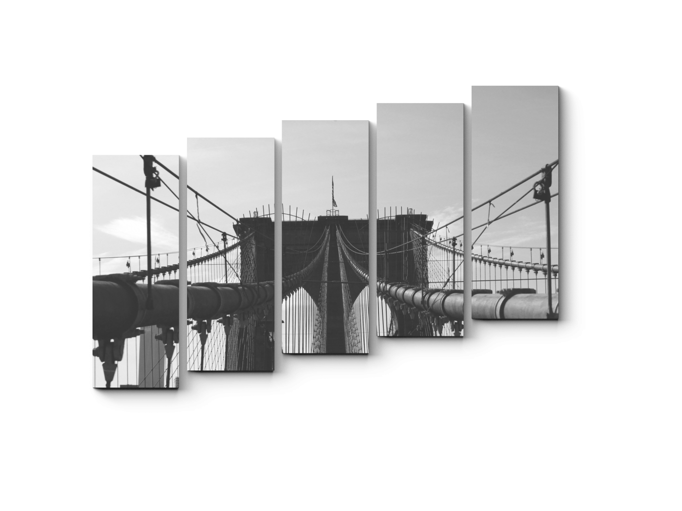 

Модульная картина Picsis, Линии черно-белого моста (20x20)