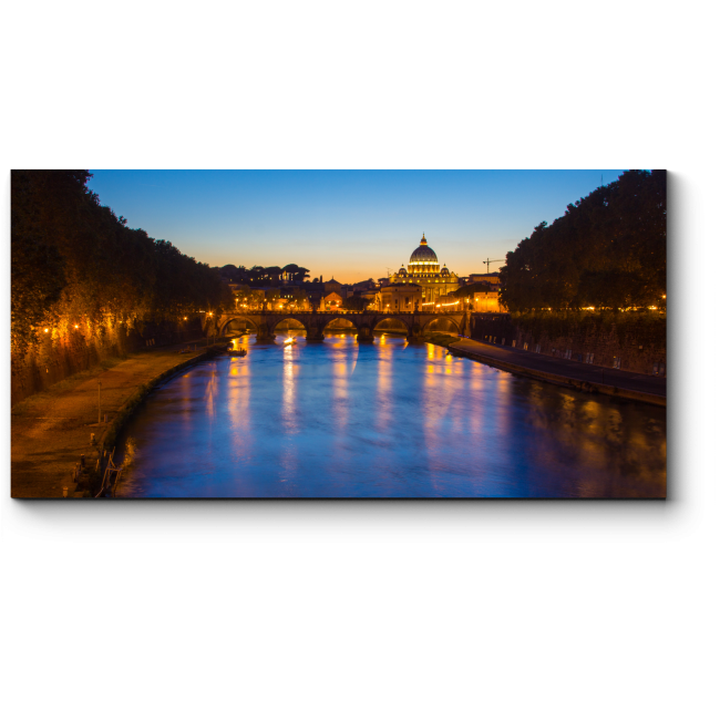Модульная картина Рим ночью незабываем