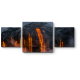 Модульная картина Извержение вулкана