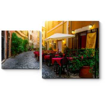 Модульная картина Уютное уличное кафе, Рим