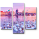 Модульная картина Лебеди на Влтаве, Прага