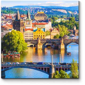 Модульная картина Старый город летним днем, Прага