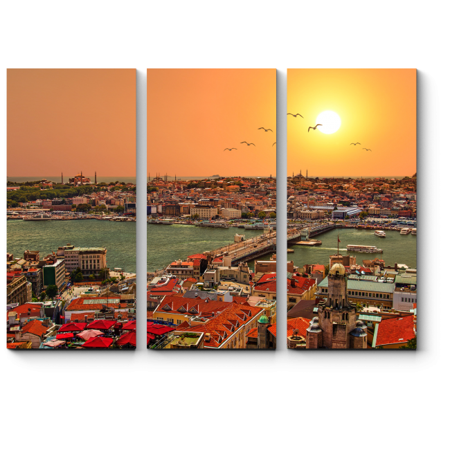 Модульная картина Панорама солнечного Стамбула