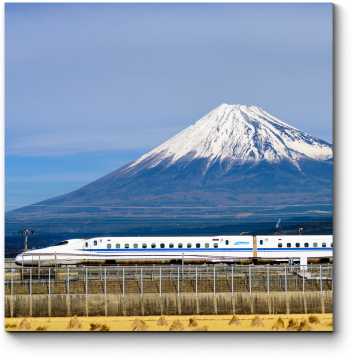 Модульная картина Поезд на Фудзи