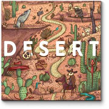 Модульная картина Жизнь в пустыне