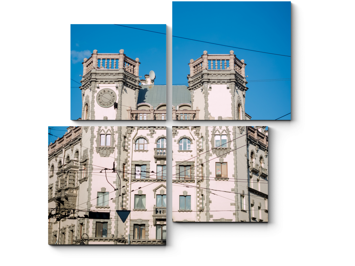 

Модульная картина Picsis, Фасад старого исторического здания (20x20)