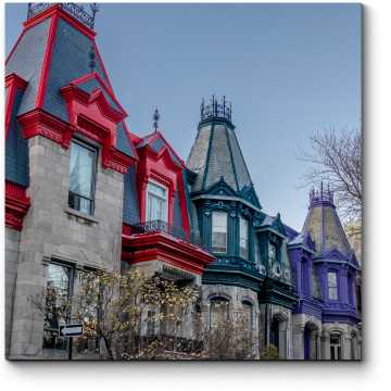 Модульная картина Красочные Викторианские дома в Канаде