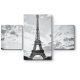 Модульная картина Черно-белый Париж