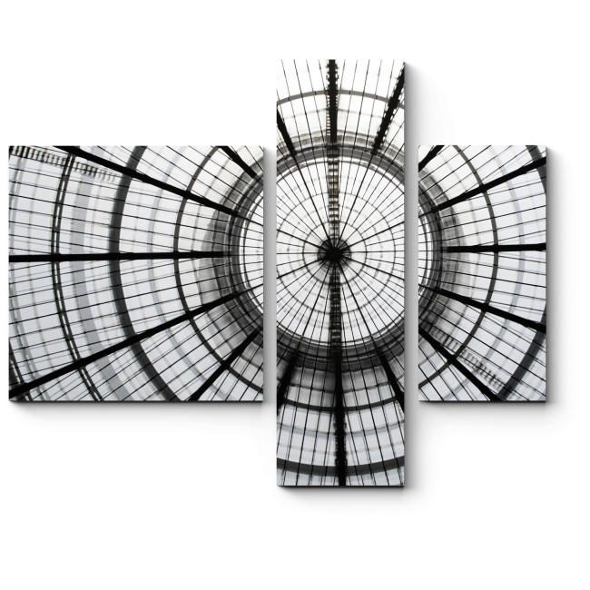 Модульная картина Круглый стеклянный потолок