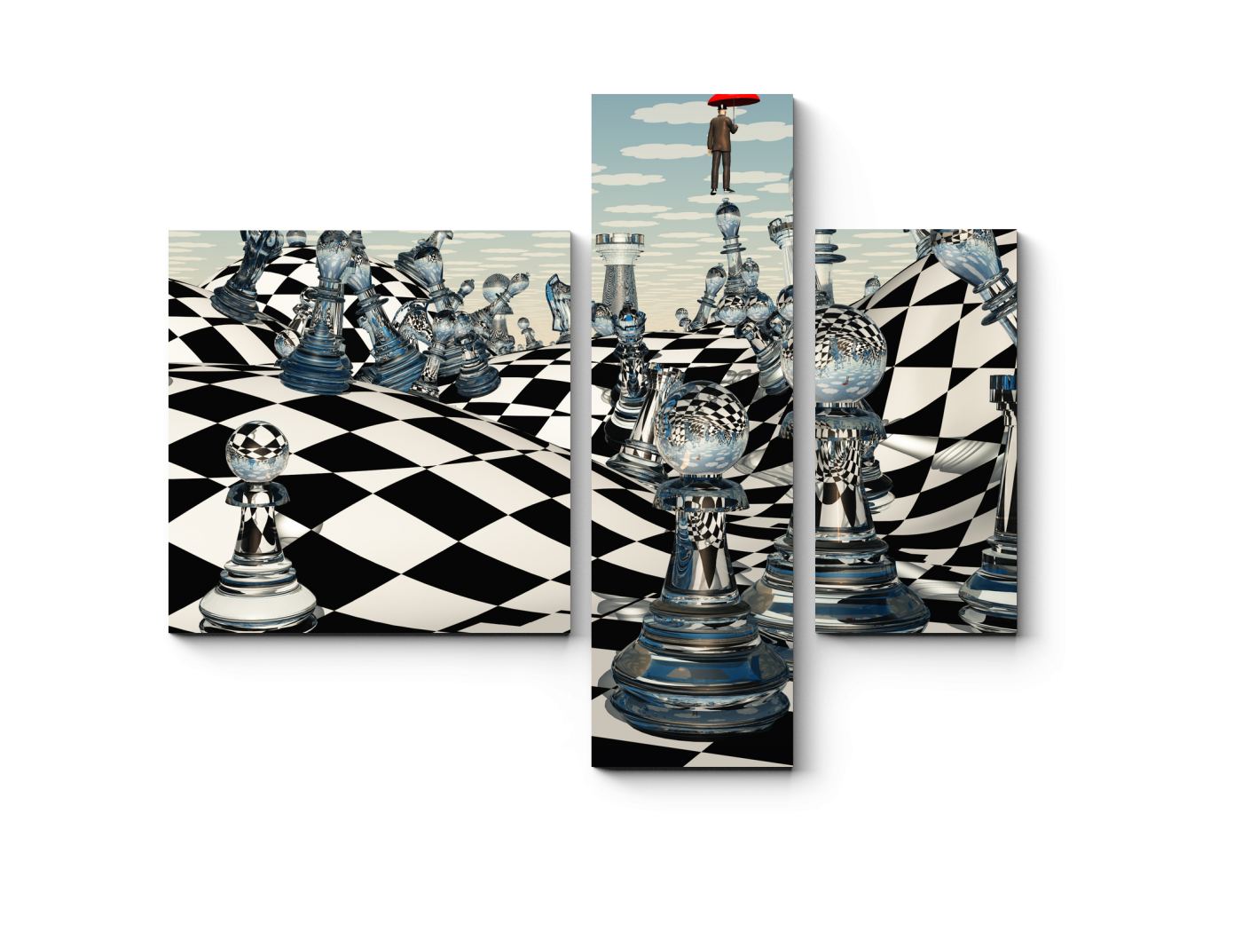 

Модульная картина Picsis, Иллюзия игры (20x20)