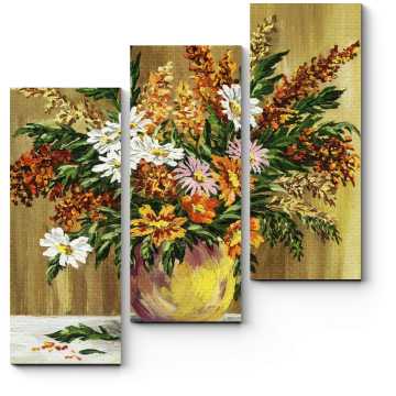Модульная картина Букет из полевых цветов