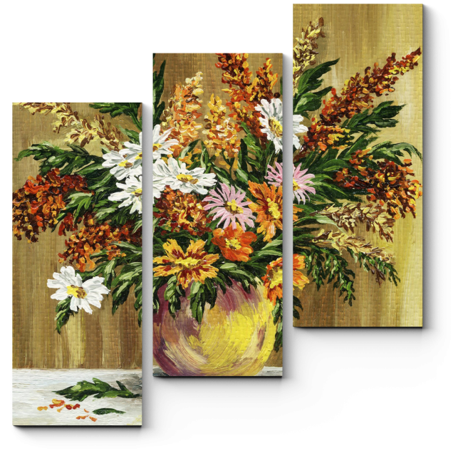 Модульная картина Букет из полевых цветов