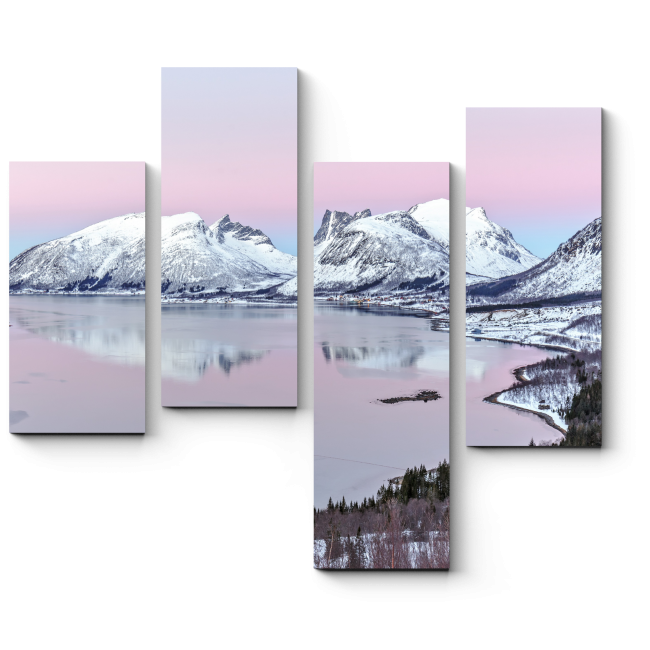 Модульная картина Завораживающий фьорд на острове Сенья на закате