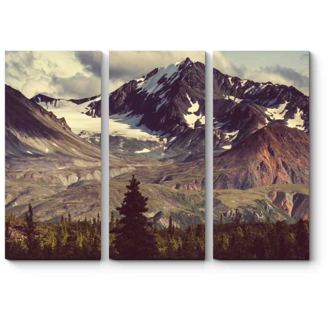 Модульная картина Горный пейзаж Аляски