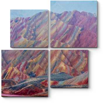 Модульная картина Радужные горы, Данься геопарк, Китай