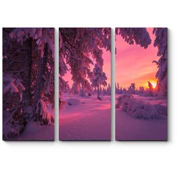Модульная картина Пурпурный снег 