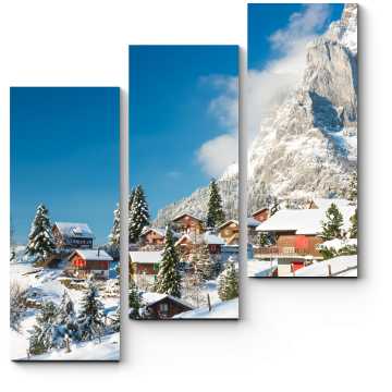 Модульная картина Зимняя Швейцария