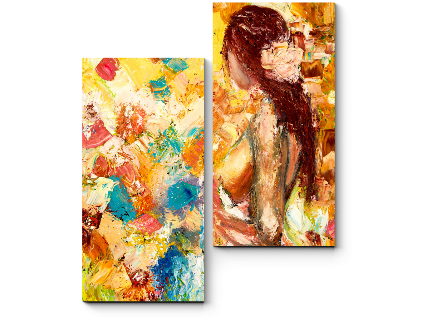 

Модульная картина Picsis, Леди с цветком волосах (20x30)