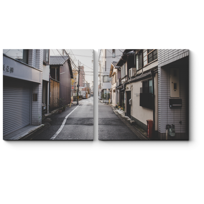 Модульная картина Узкие улочки Киото