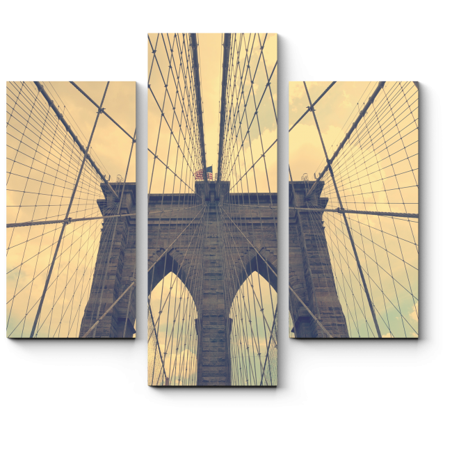 Модульная картина Винтажный Бруклинский мост