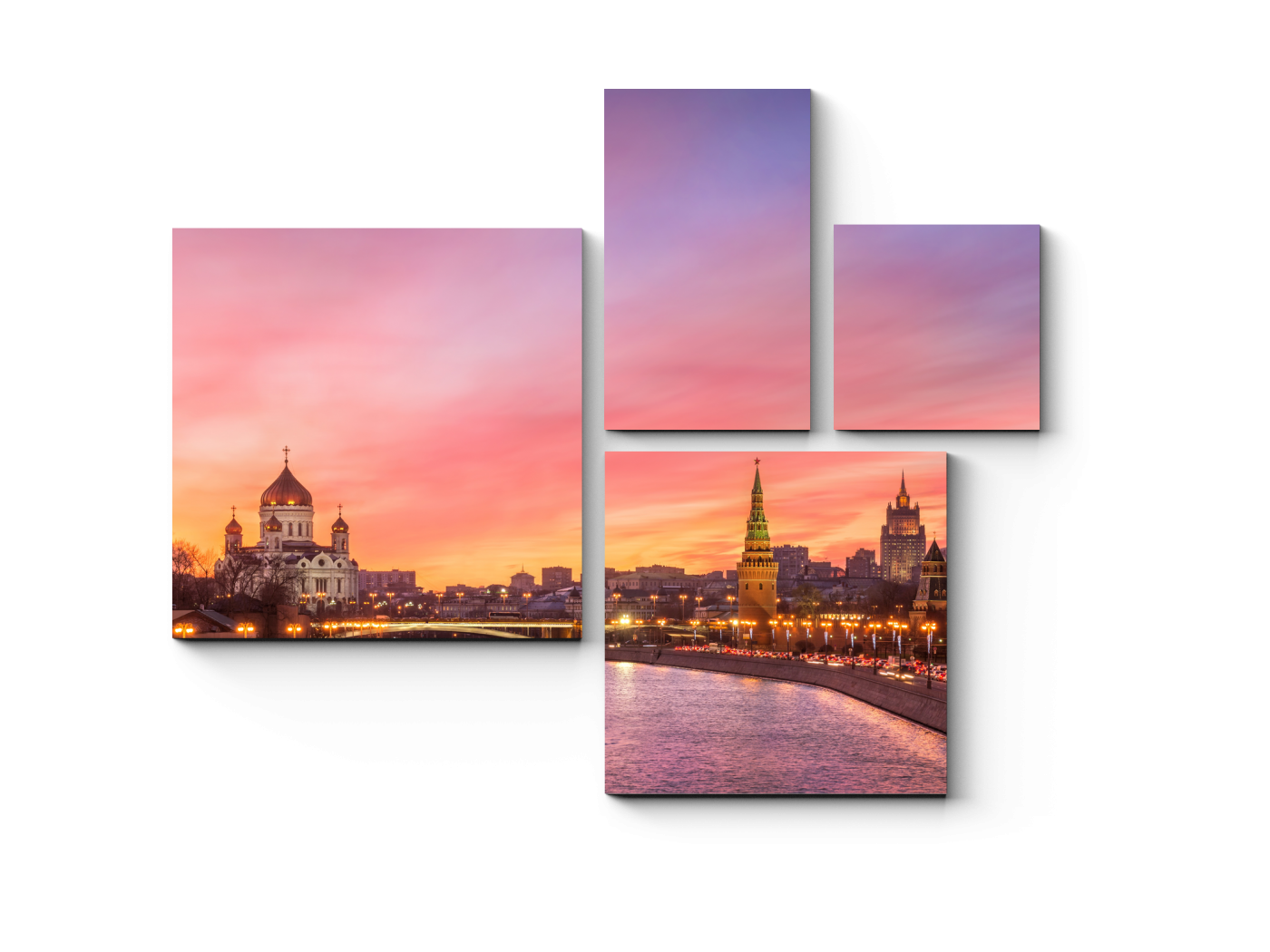 

Модульная картина Picsis, Закат над Москва рекой (20x20)