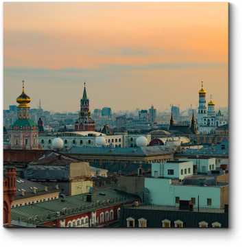 Модульная картина Закат над Москвой