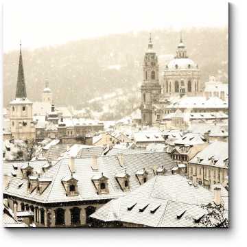 Модульная картина Зимняя Прага