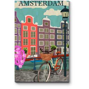 Модульная картина Векторный Амстердам