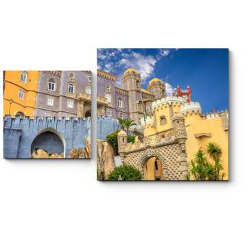 Модульная картина Красочный замок Синтра в Португалии