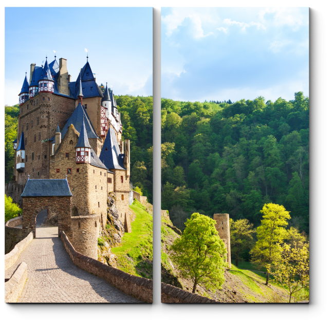 Модульная картина Дорога к замку Эльц