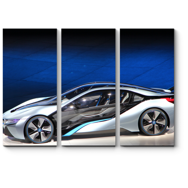 Модульная картина Электронный концепт-кар BMW i8
