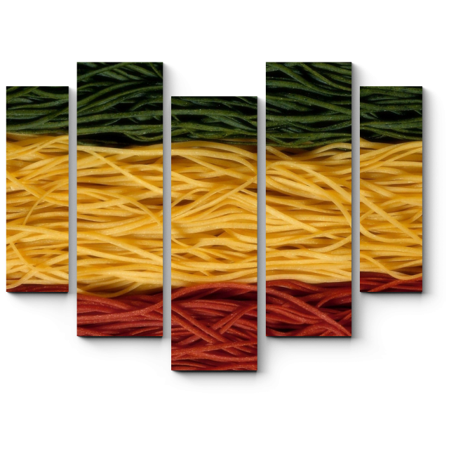Модульная картина Спагетти цветные