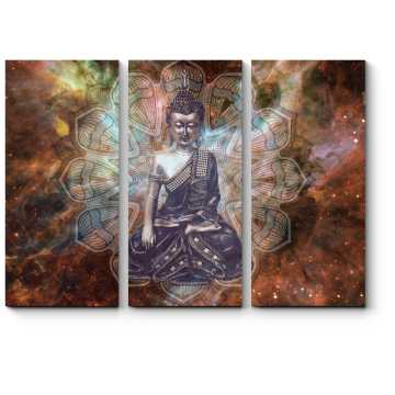 Модульная картина Будда космос