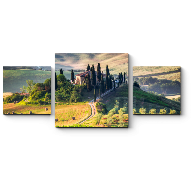 Модульная картина Тоскана, панорамный пейзаж