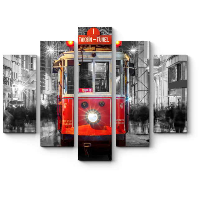 Модульная картина Турецкий трамвайчик, Стамбул