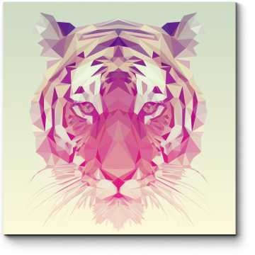 Модульная картина Многогранный тигр 