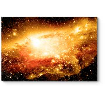 Модульная картина Звезды, планеты и галактики в свободном пространстве 