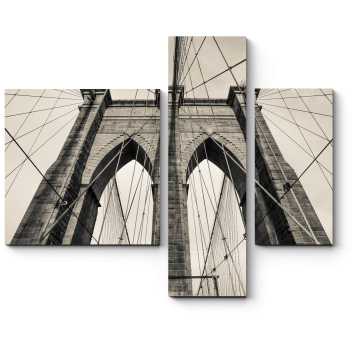 Модульная картина Бруклинский мост, винтаж 
