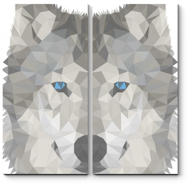 Модульная картина Волчья геометрия 