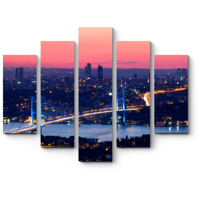 Модульная картина Волшебный закат в Стамбуле